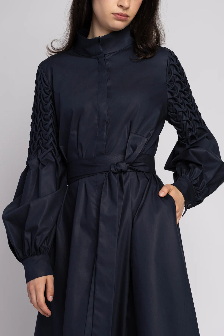 ARMARGENTUM MARCELLA DRESS IN DARK SAPPHIRE