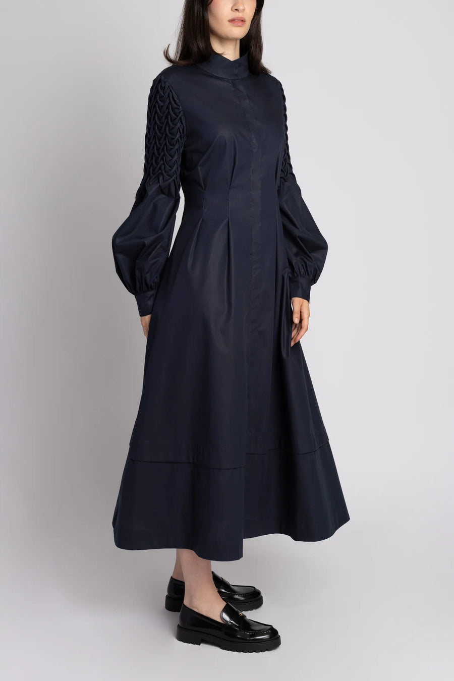 ARMARGENTUM MARCELLA DRESS IN DARK SAPPHIRE