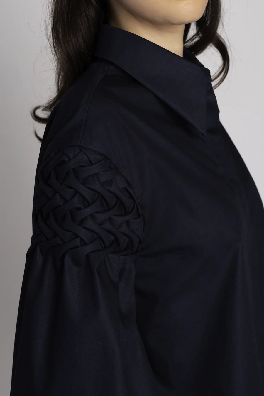 ARMARGENTUM MARINA BLOUSE IN DARK SAPPHIRE