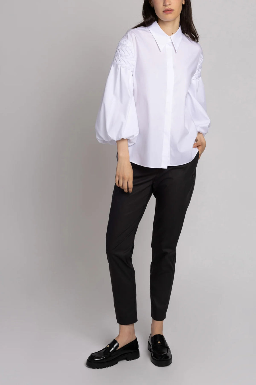ARMARGENTUM MARINA BLOUSE IN ALBA WHITE