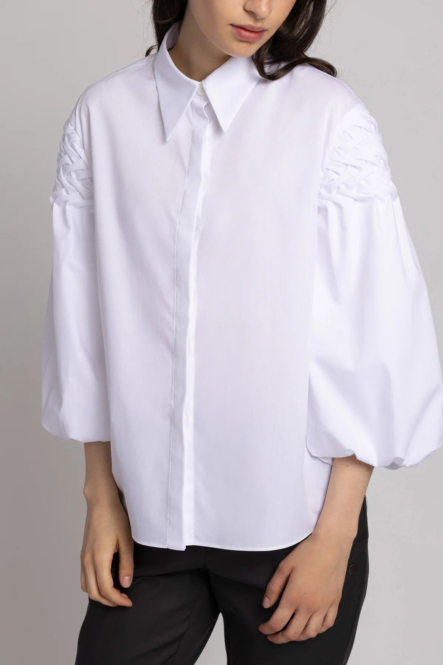 ARMARGENTUM MARINA BLOUSE IN ALBA WHITE
