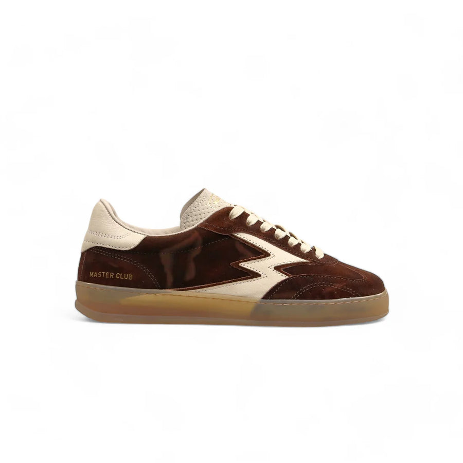 MASTER OF ARTS CLUB SUEDE TIE DYE SNEAKERS IN BROWN