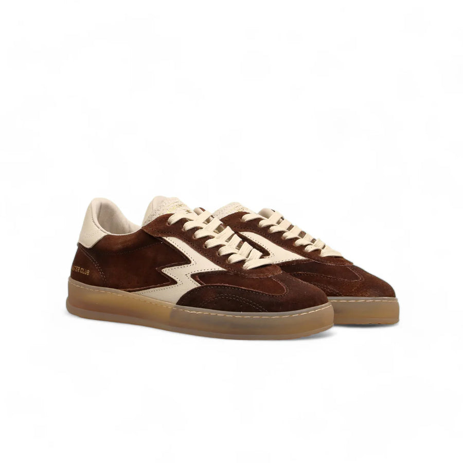 MASTER OF ARTS CLUB SUEDE TIE DYE SNEAKERS IN BROWN