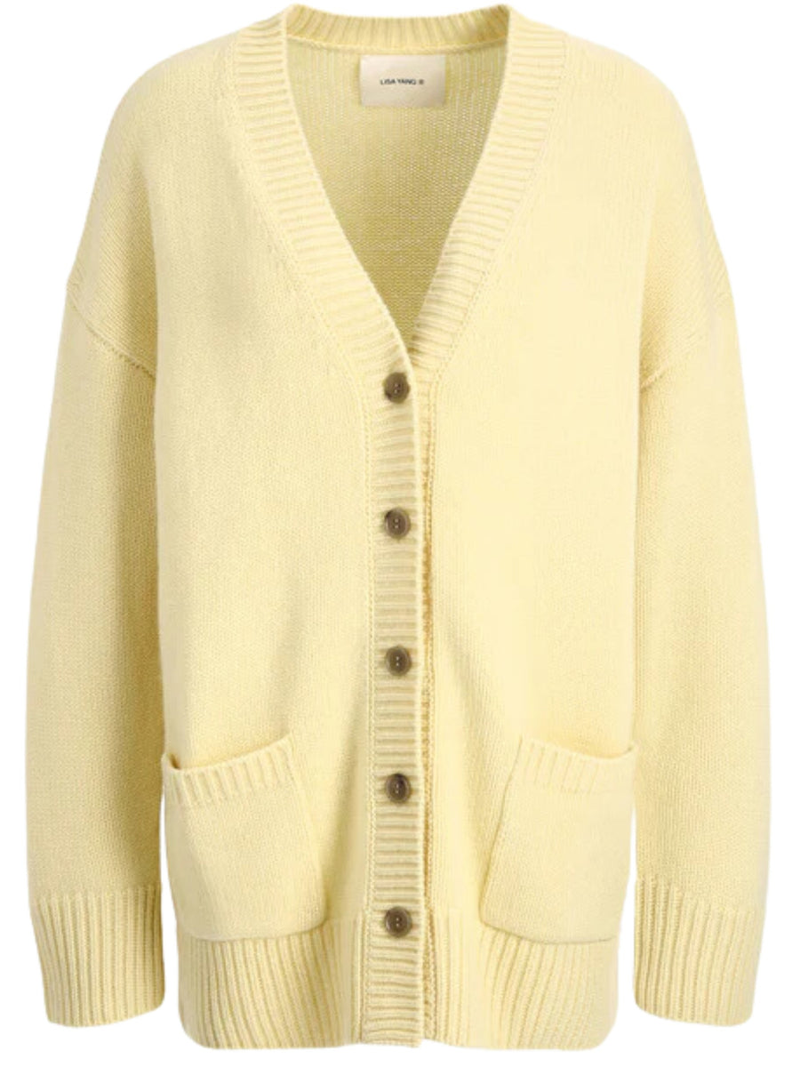 LISA YANG MORGAN CARDIGAN IN LEMON SORBET