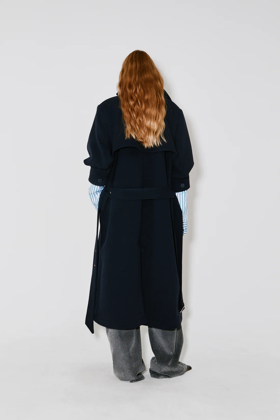 FAÇON JACMIN MOSS COAT IN DARK BLUE