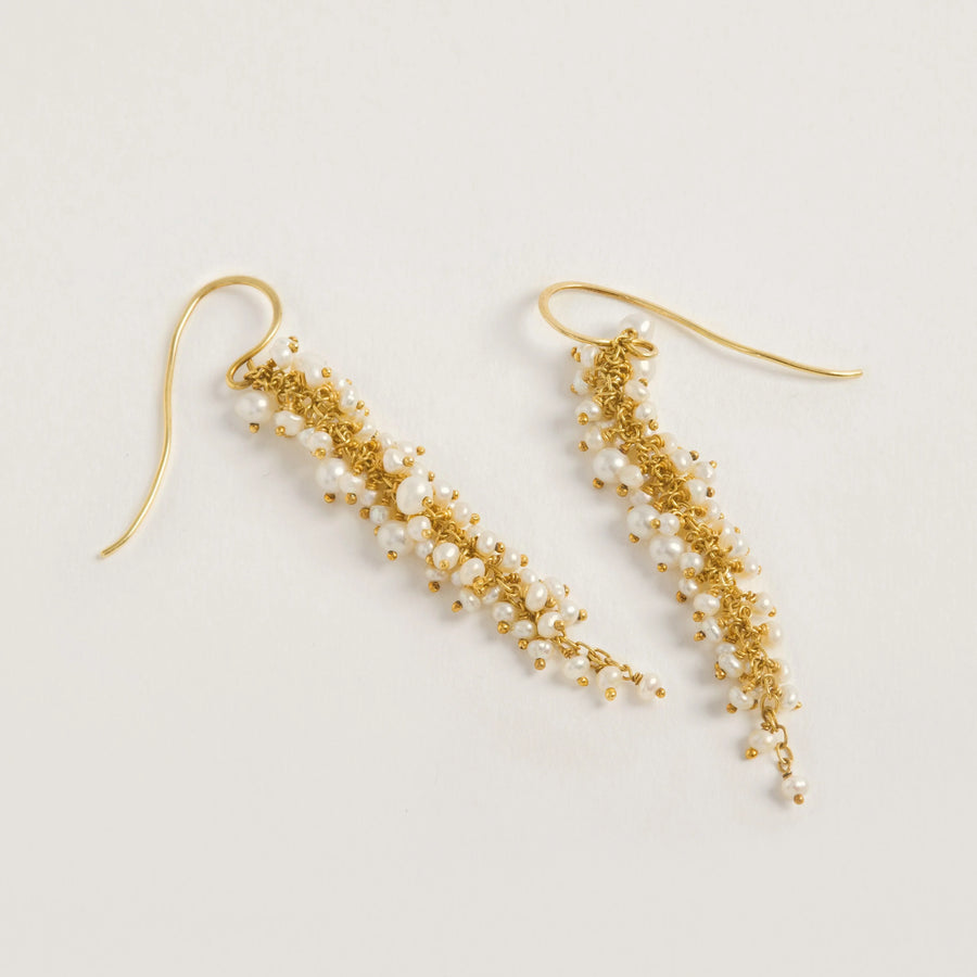 FREYA ROSE DELICATE PEARL DROP EARRINGS