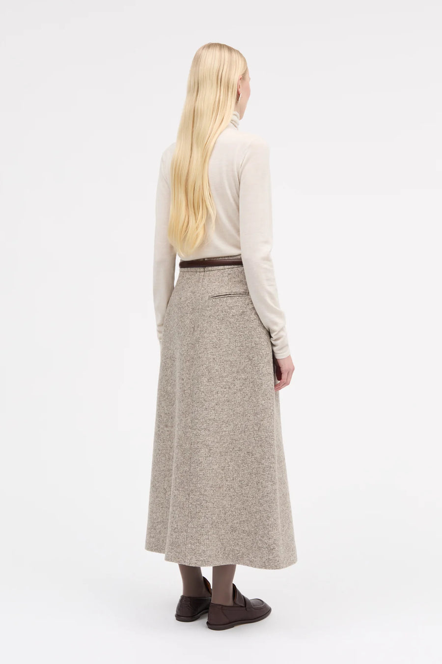 MKDT ATELIER NOELIE SKIRT IN MINK MELANGE