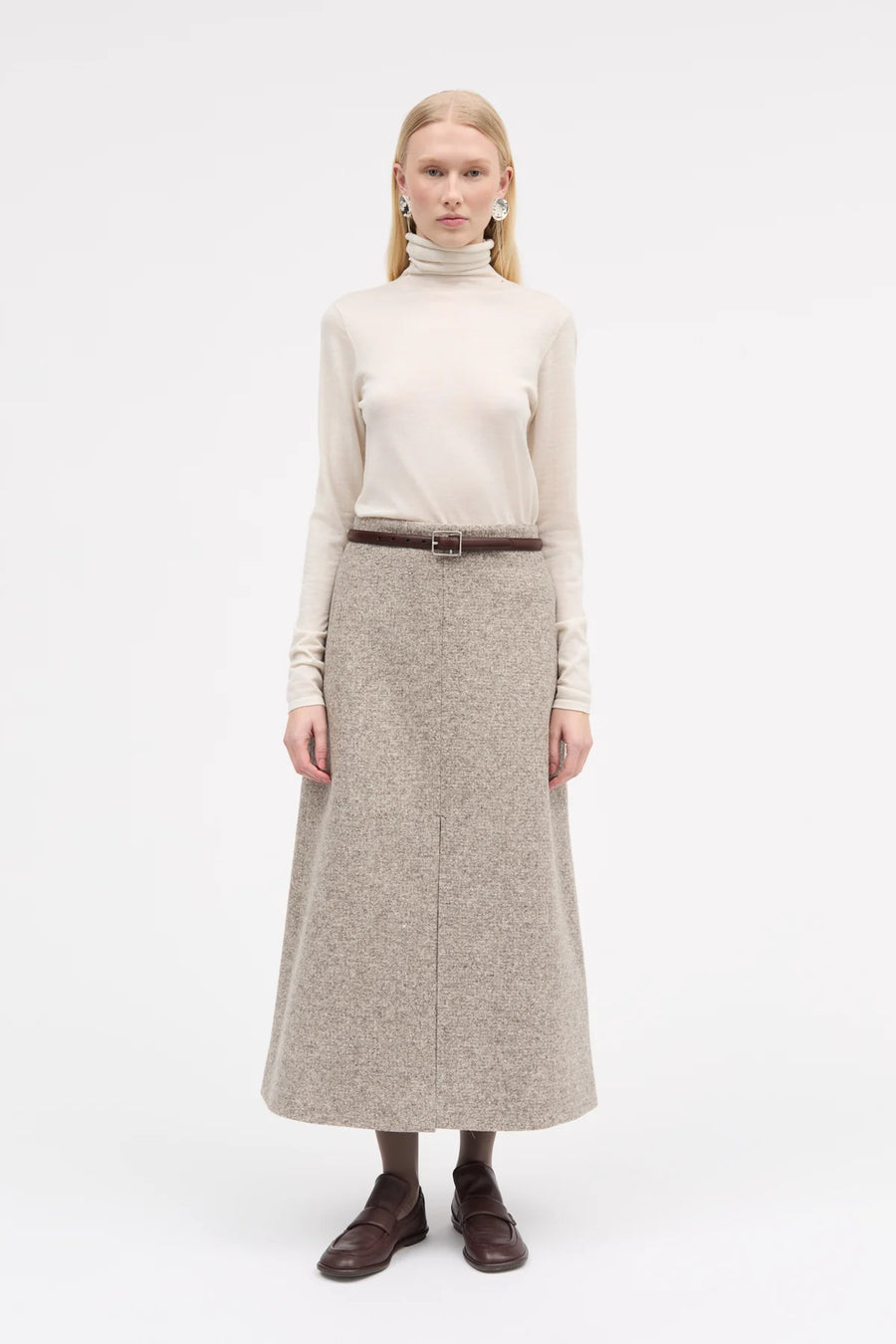 MKDT ATELIER NOELIE SKIRT IN MINK MELANGE