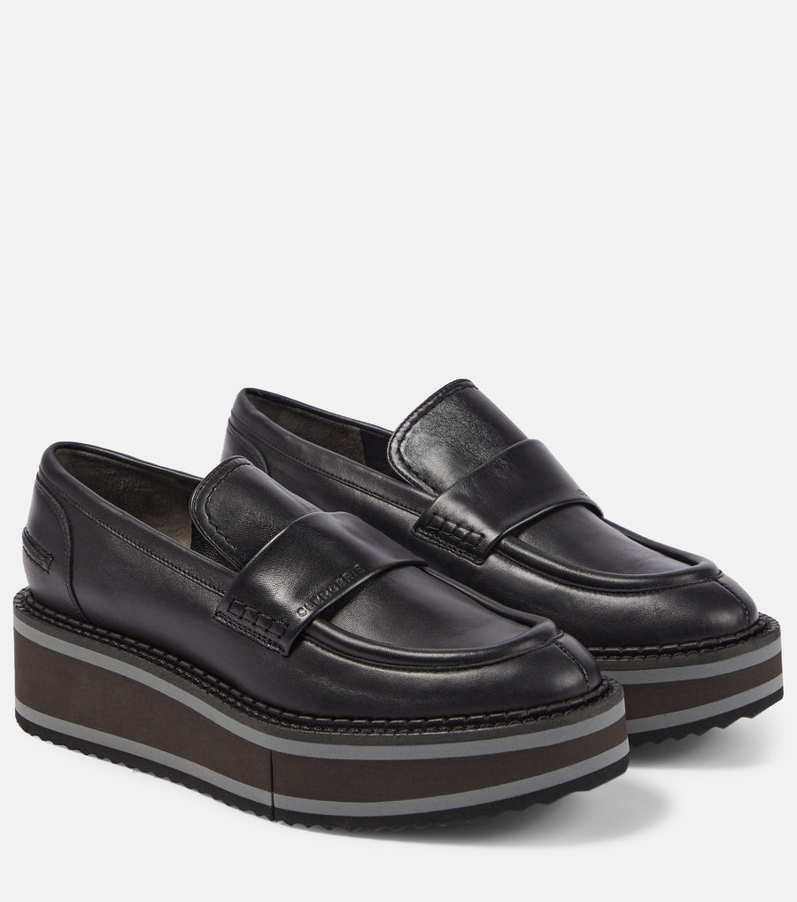 CLERGERIE BAHATI PLATFORM LOAFERS IN BLACK