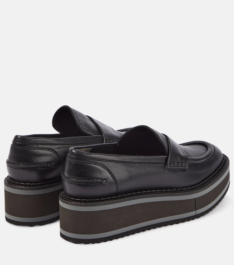 CLERGERIE BAHATI PLATFORM LOAFERS IN BLACK