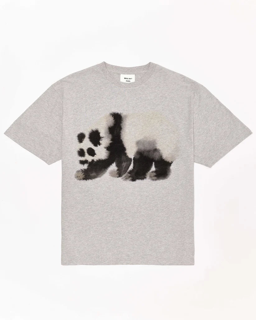 WILD ANIMALS PANDA T-SHIRT IN GREY