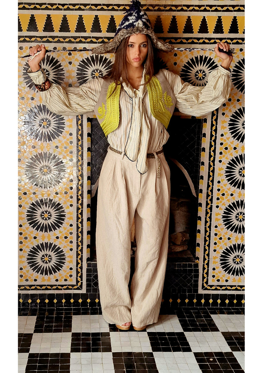 CLARAMONTE MARCO TROUSERS IN BEIGE