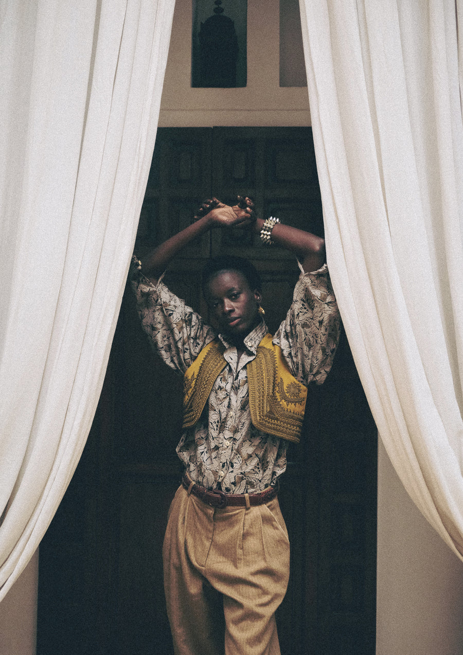 CLARAMONTE MARCO TROUSERS IN MUSTARD