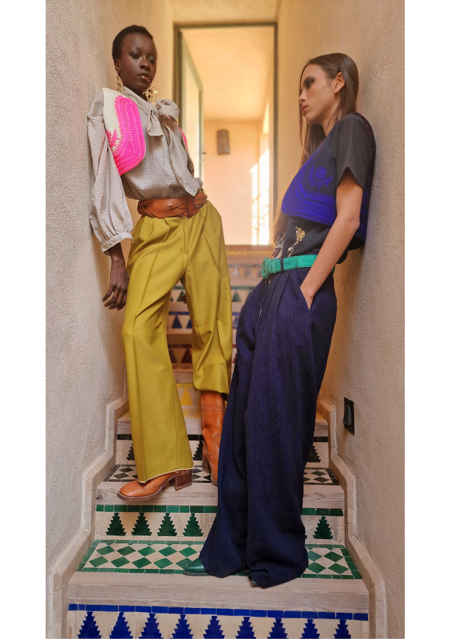 CLARAMONTE MARCO TROUSERS IN NAVY