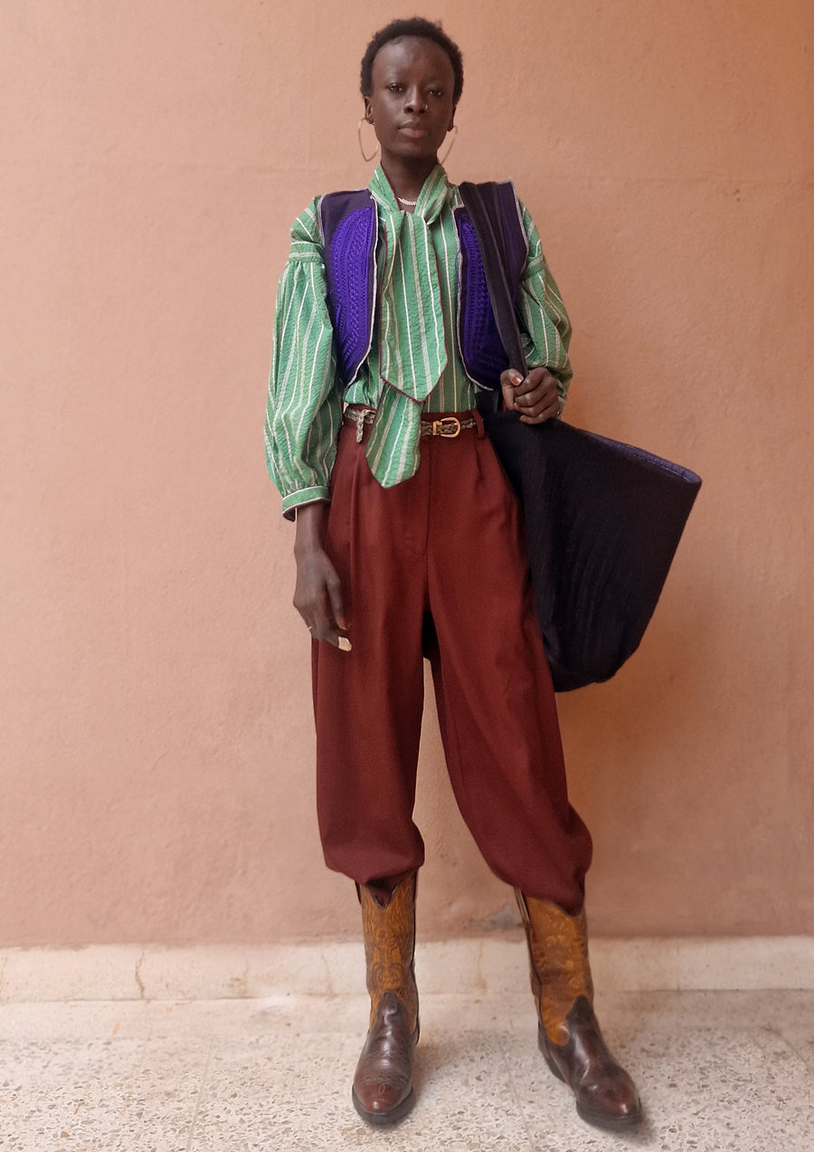 CLARAMONTE PAOLO TROUSERS IN BORDEAUX