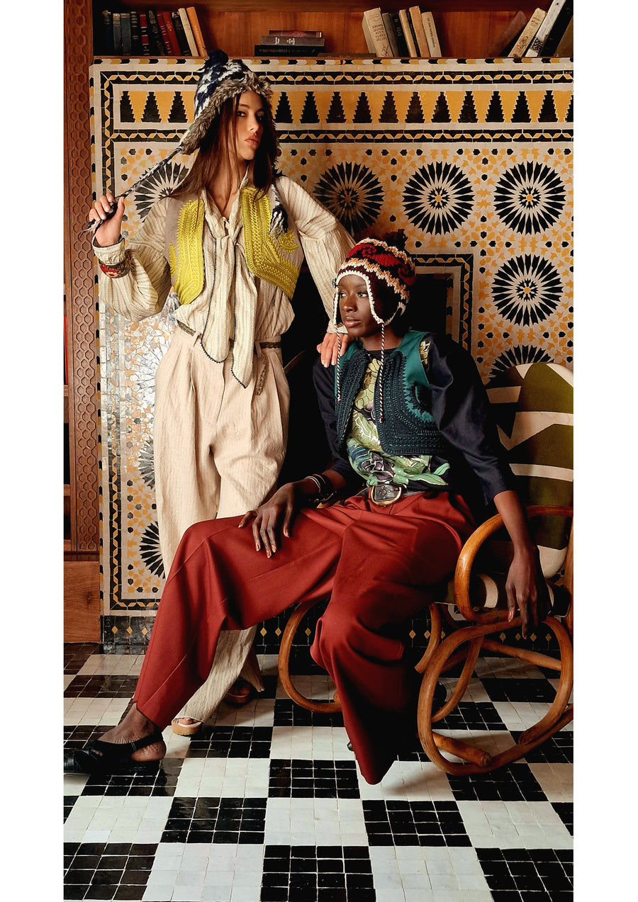 CLARAMONTE PAOLO TROUSERS IN BORDEAUX