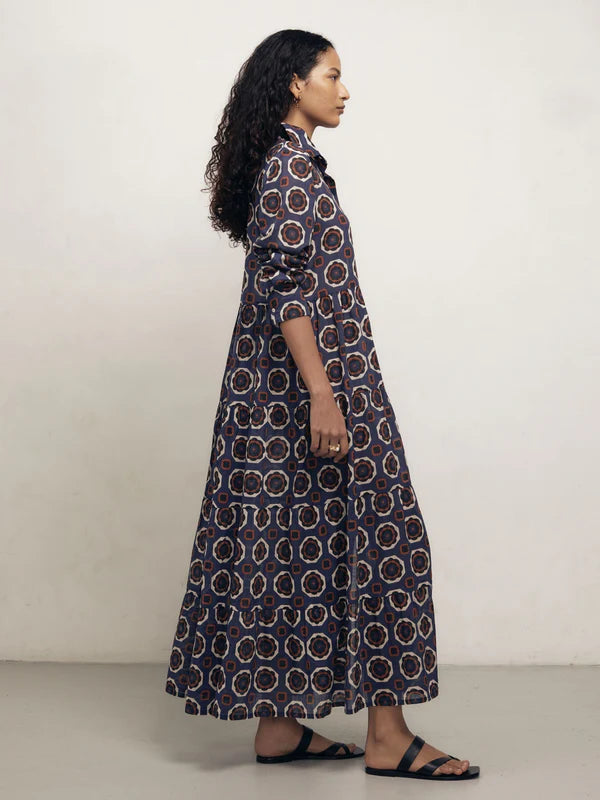 MONDO CORSINI PORTOFINO DRESS IN BLUE GARDENIA
