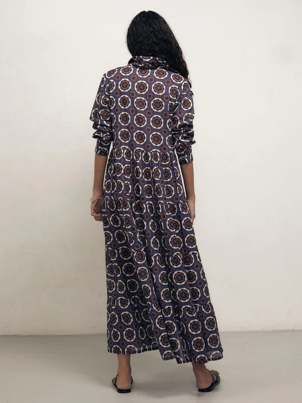 MONDO CORSINI PORTOFINO DRESS IN BLUE GARDENIA