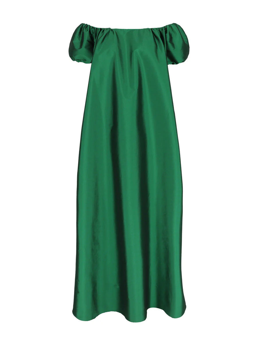 BERNADETTE DRESS RIANNE IN EMERALD GREEN