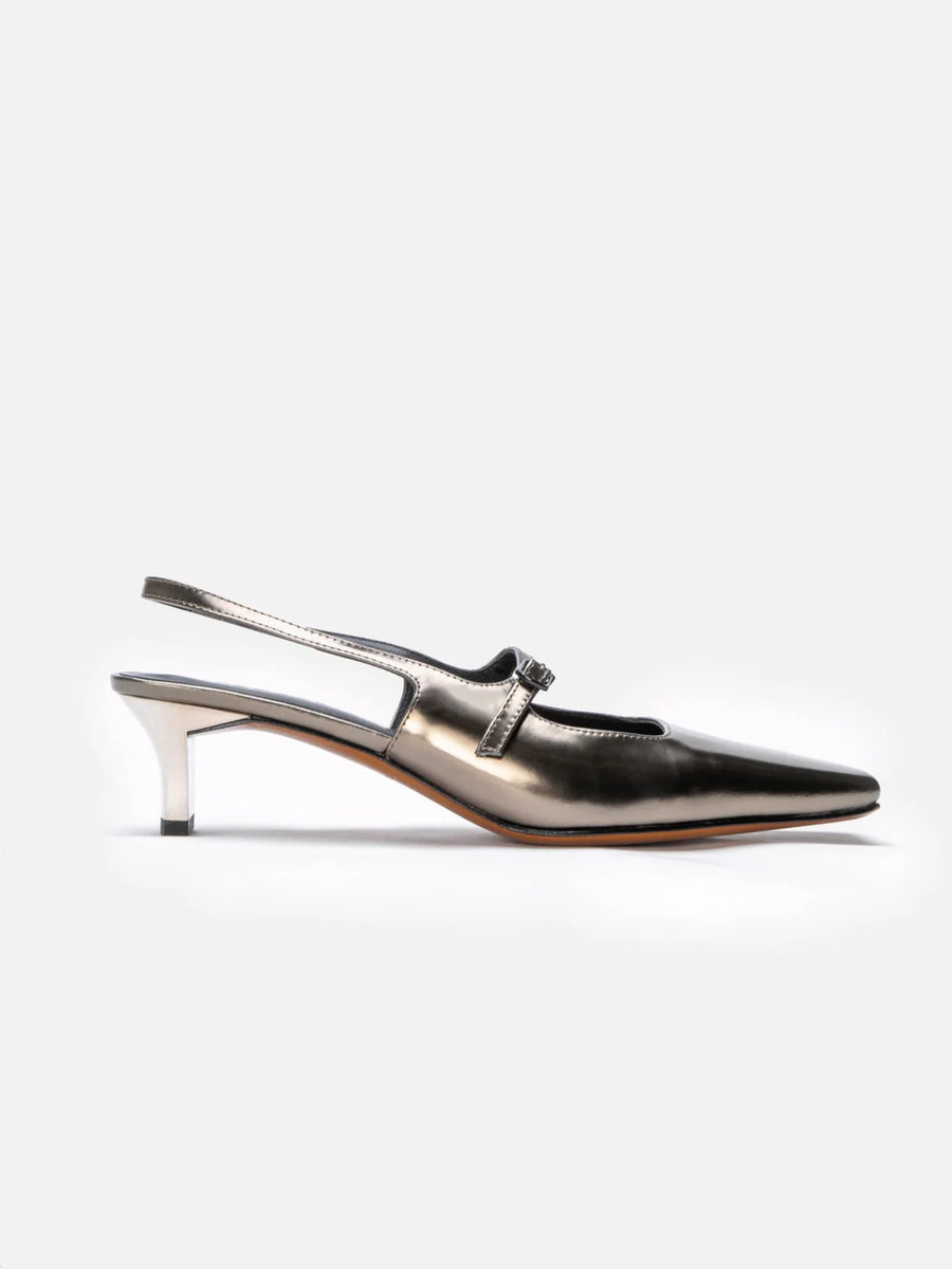 CLERGERIE SUZIE GLOSS METALLIC SANDALS