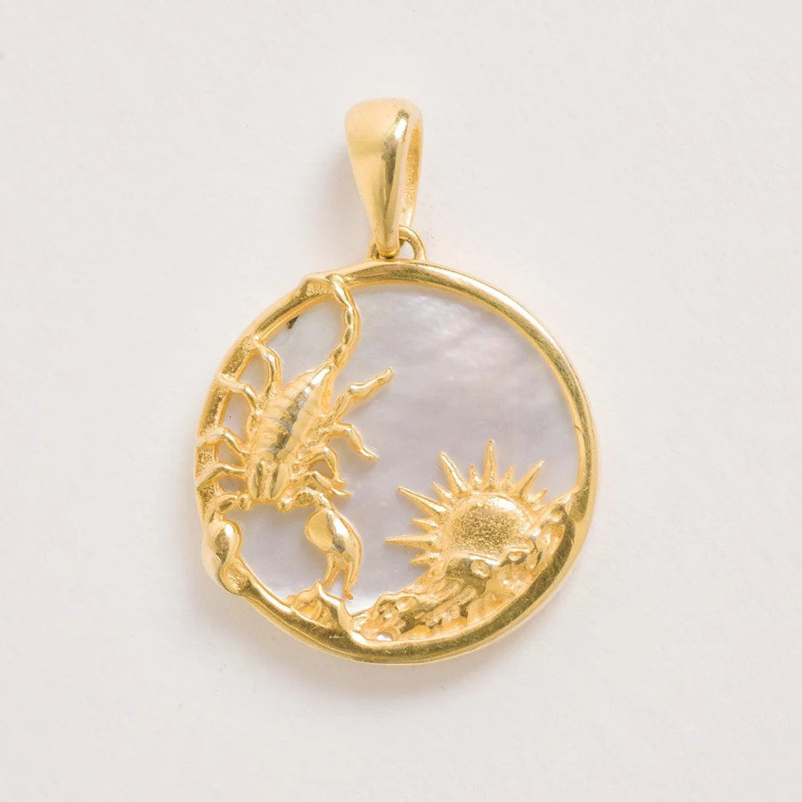 FREYA ROSE SCORPIO, GOLD ZODIAC NECKLACE