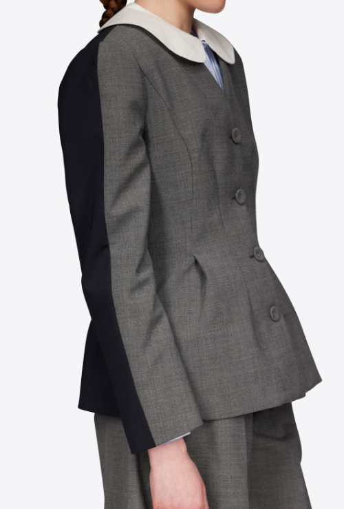 VIVETTA BI COLOUR JACKET IN GREY/BLACK