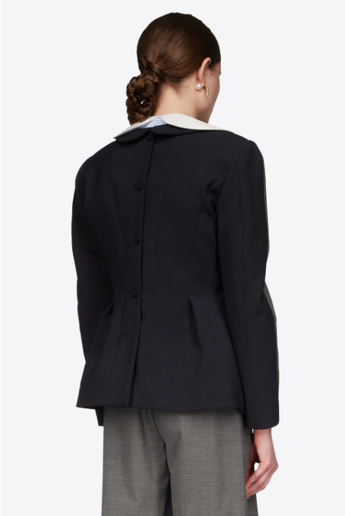 VIVETTA BI COLOUR JACKET IN GREY/BLACK