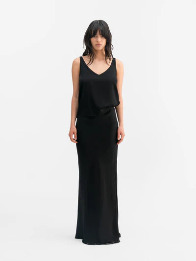 AHLVAR GALLERY SHIN SILK TANK IN BLACK
