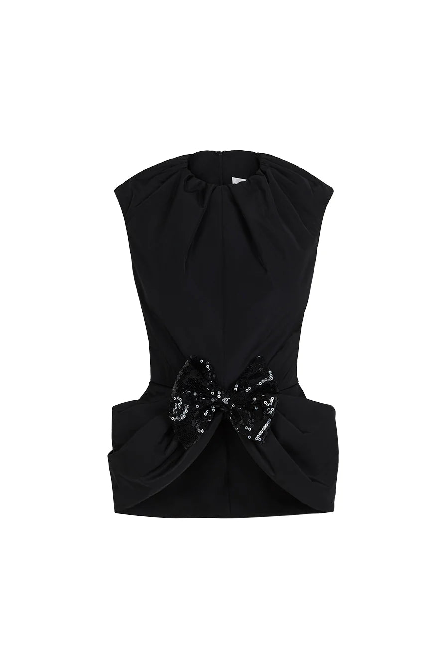 THE 2ND SKIN TAFETTA SLEEVELESS PADDED TOP