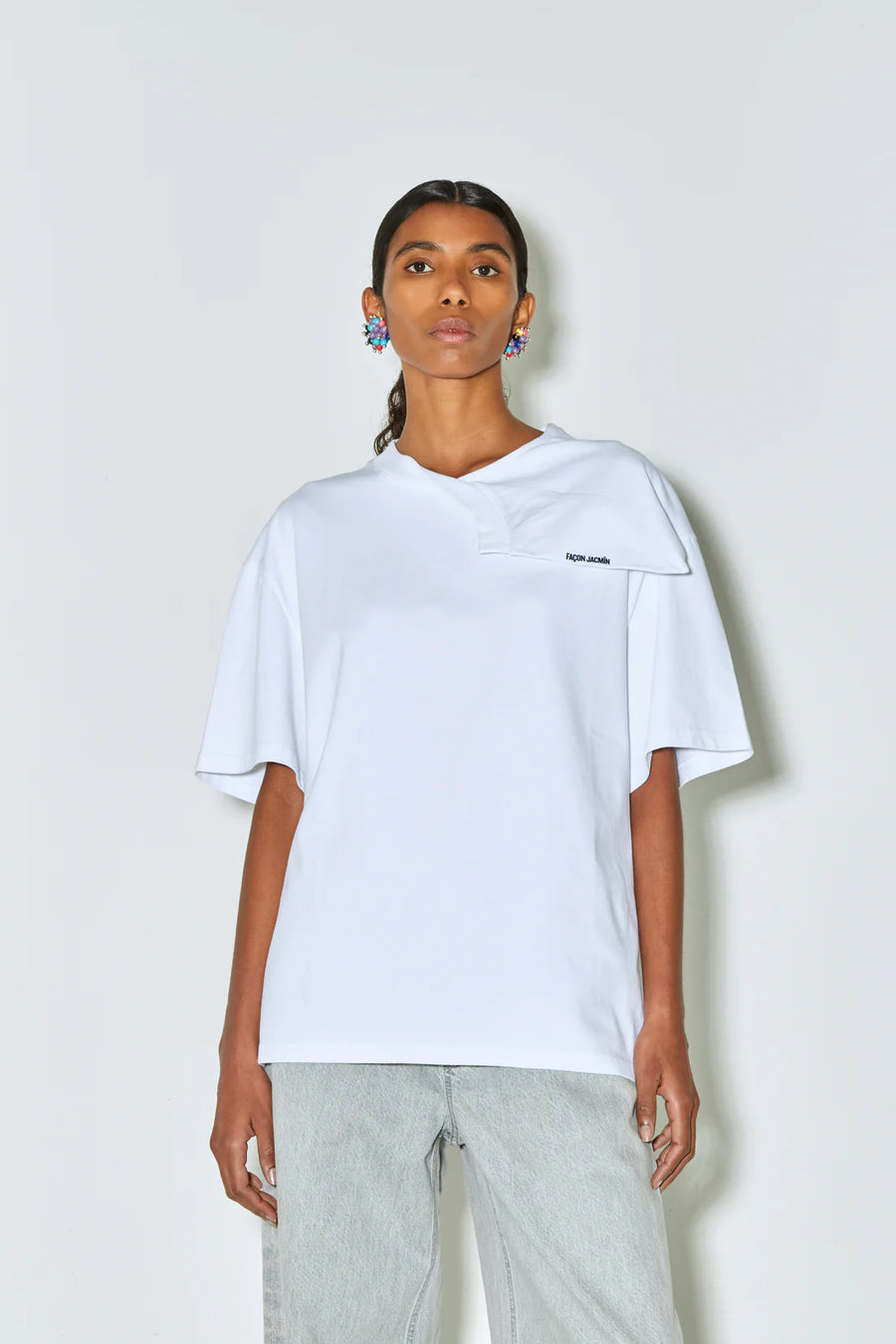 FAÇON JACMIN TIAGO T-SHIRT IN WHITE
