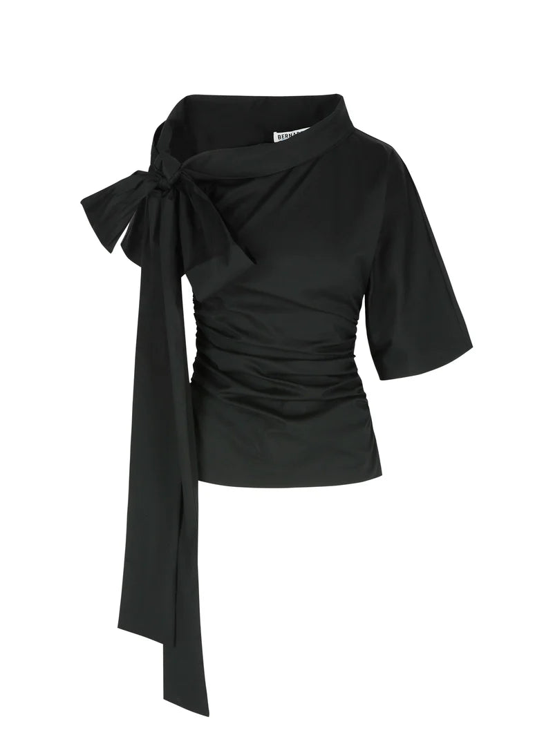 BERNADETTE BOWIE TOP. Available in two colours - Black and Pink