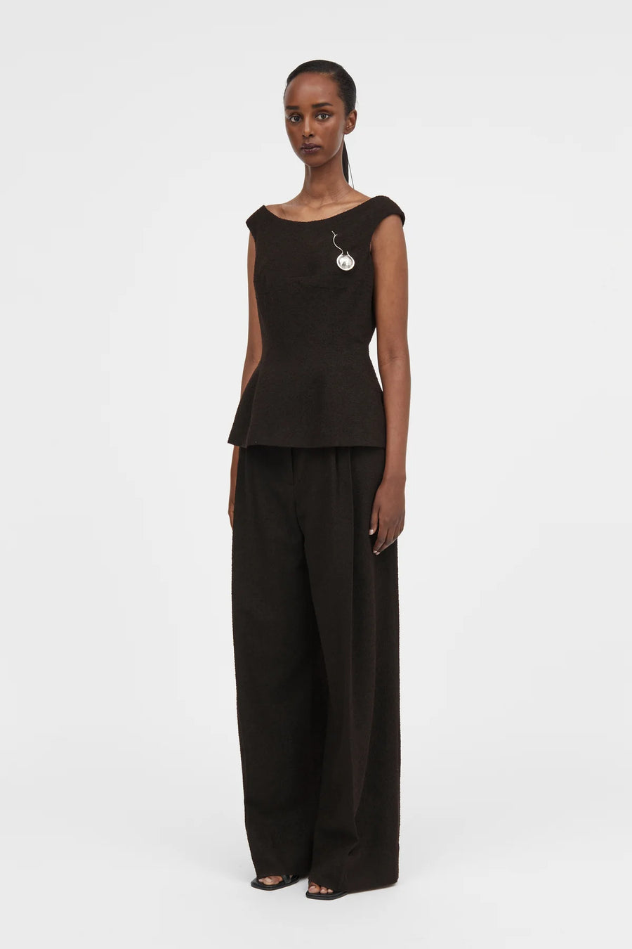 MKDT ATELIER TISHI TOP IN DARK BROWN