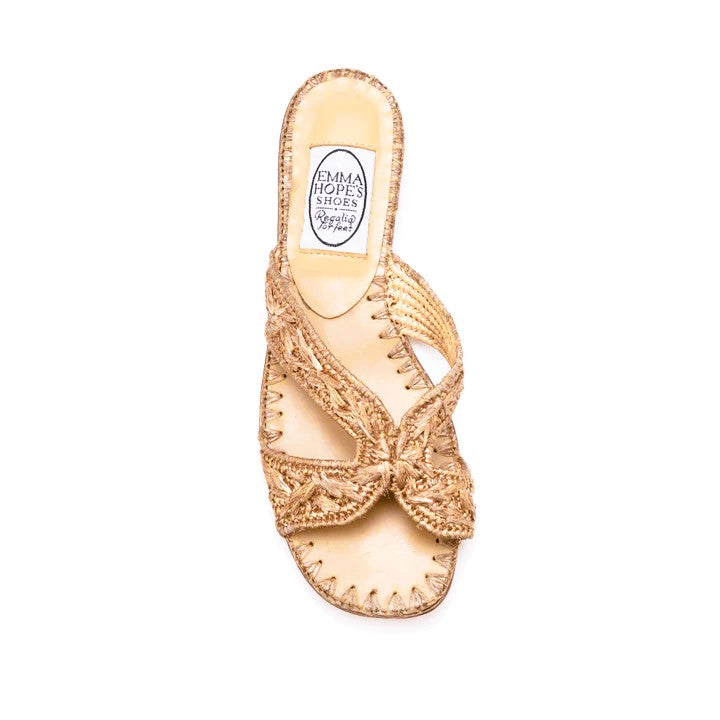 EMMA HOPE WHEATSHEAF H SANDAL IN GOLD