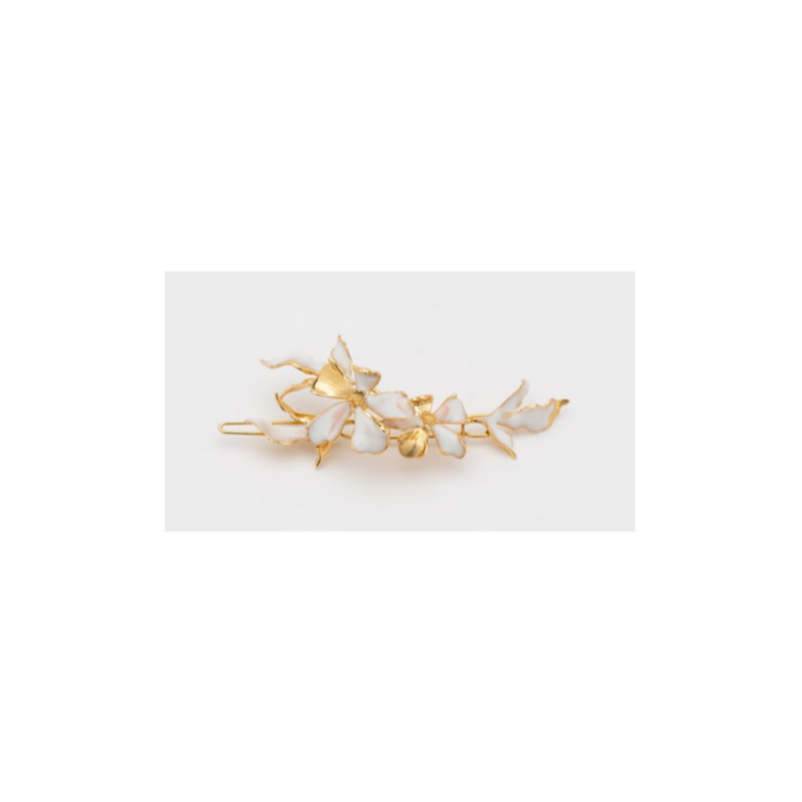 CECILE BOCCARA DOUBLE FLOWER HAIR CLIP