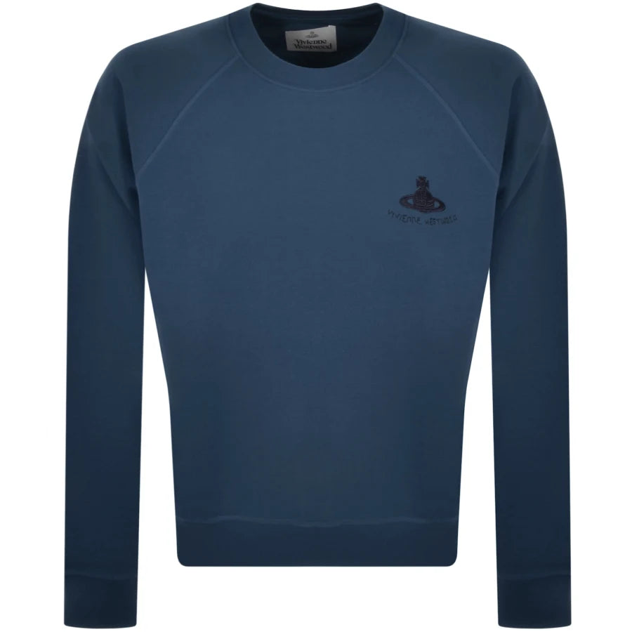 VIVIENNE WESTWOOD RAGLAN SWEATSHIRT IN DARK DENIM