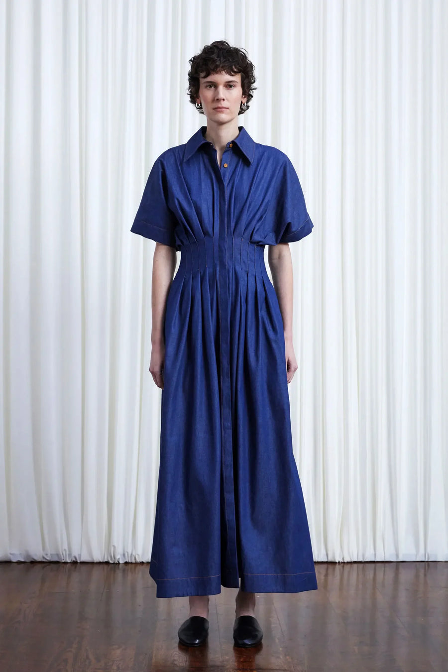 PALMER HARDING COURAGE DRESS IN INDIGO DENIM