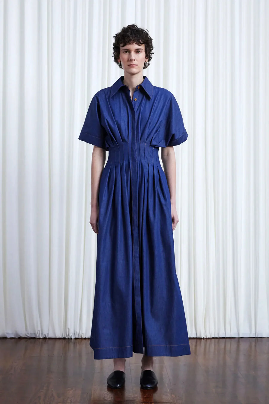 PALMER HARDING COURAGE DRESS IN INDIGO DENIM