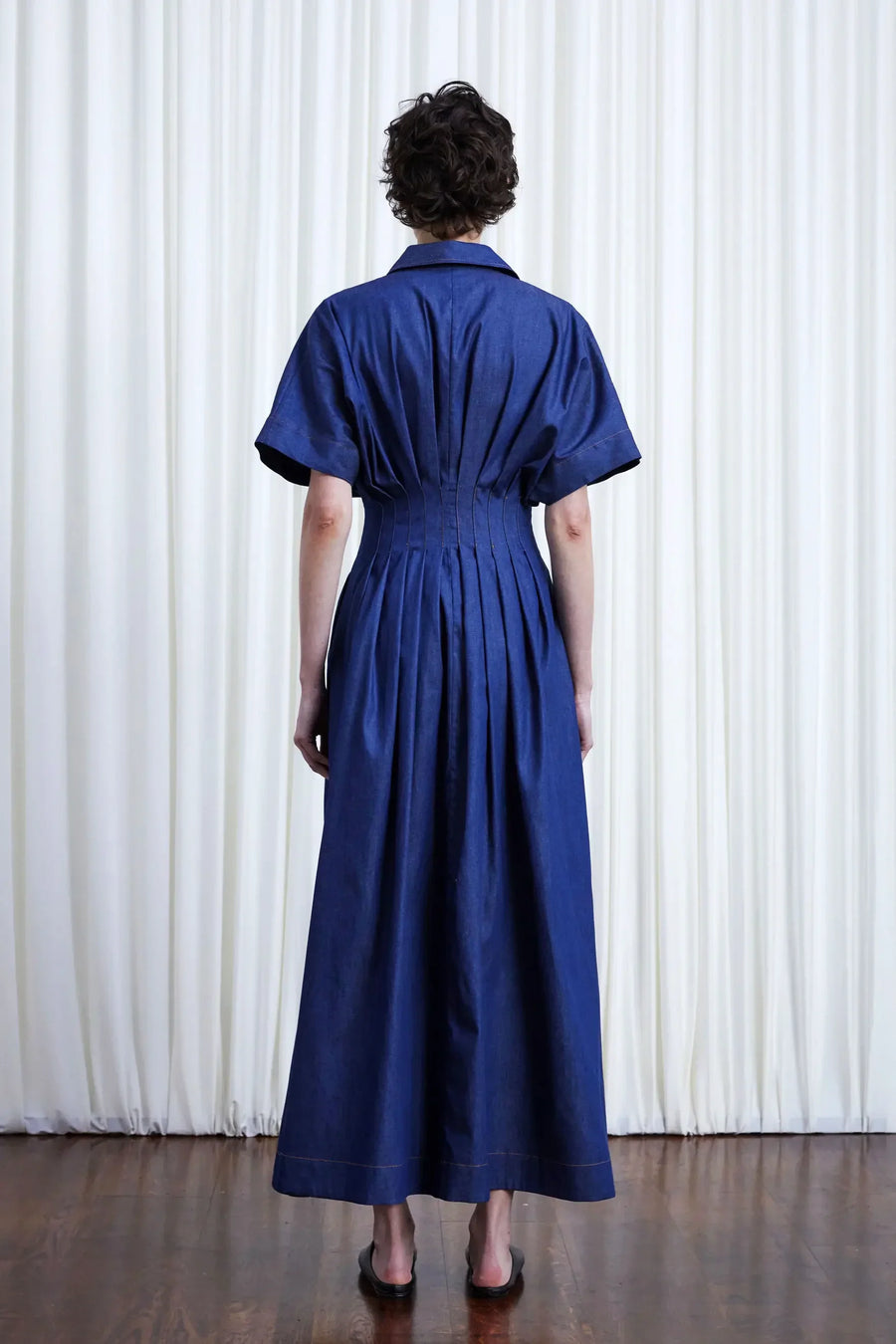 PALMER HARDING COURAGE DRESS IN INDIGO DENIM