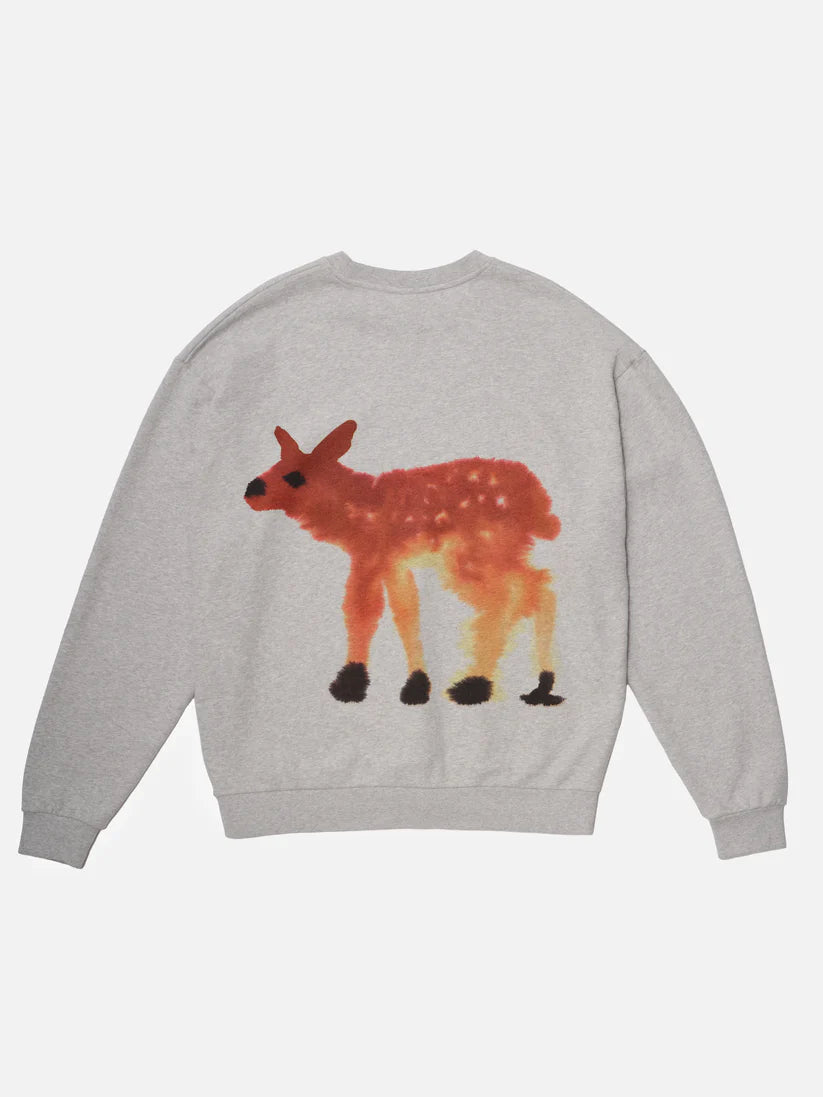 WILD ANIMALS DEER SWEATSHIRT IN GREY