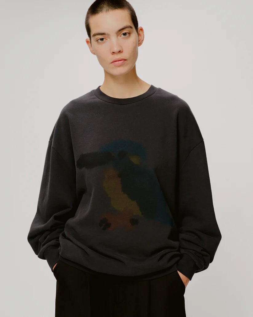 WILD ANIMALS KINGFISHER SWEATSHIRT IN BLACK