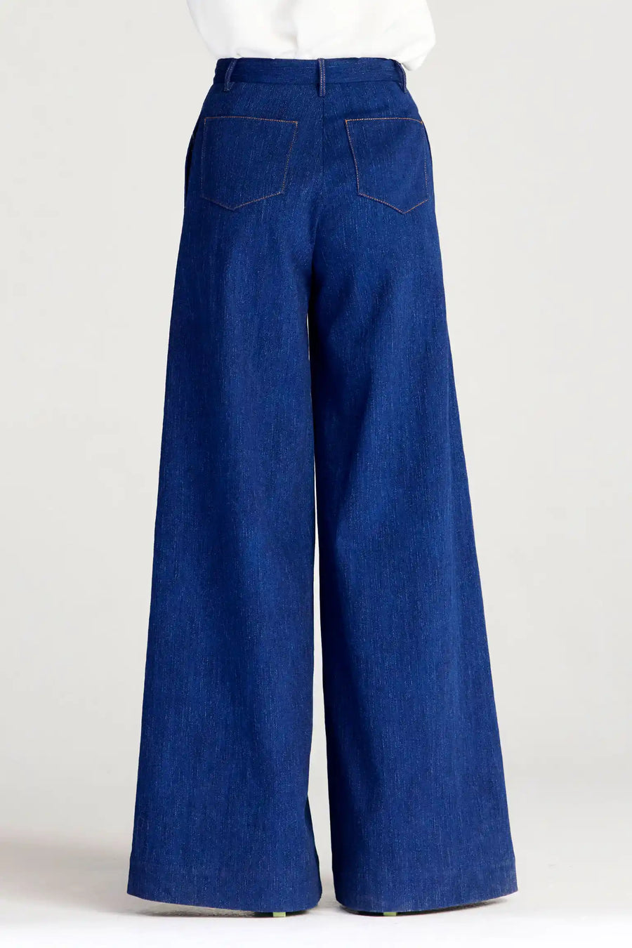 PALMER HARDING SPLICED TROUSERS IN INDIGO DEMIN