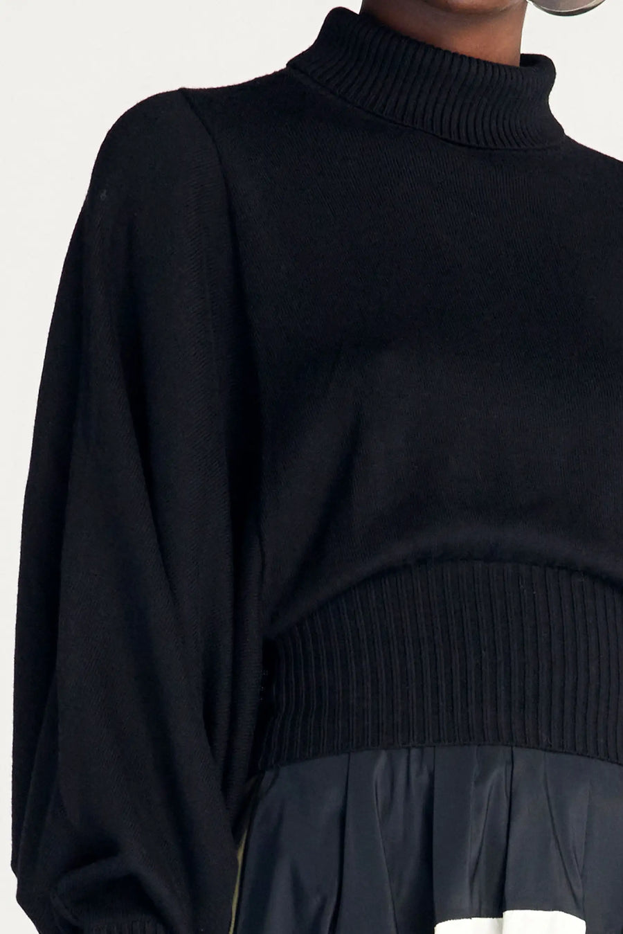 PALMER HARDING RESOLUTE JUMPER IN BLACK MERINO WOOL