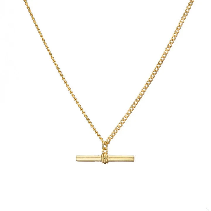 MARY K GOLD T-BAR CURB CHAIN