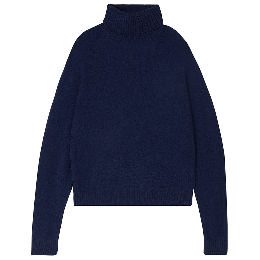 JUMPER 1234 LIGHTWEIGHT ROLL COLLAR IN NAVY