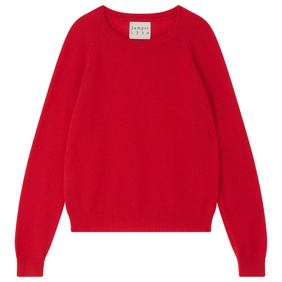 JUMPER 1234 CASHMERE CROP CREW IN ROSE