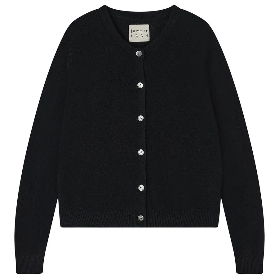 JUMPER 1234 CASHMERE PERFECT CARDIGAN IN BLACK