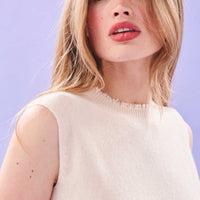 JUMPER 1234 DISTRESSED TANK IN CREAM