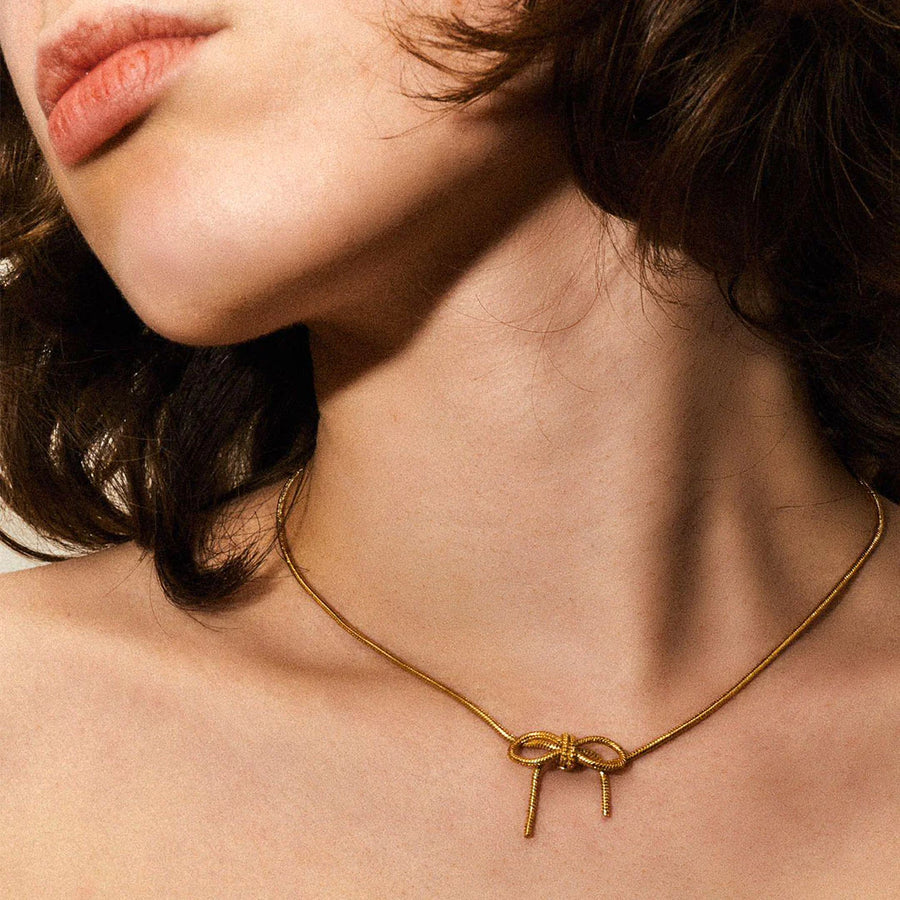 CECILE BOCCARA KNOT CHOKER NECKLACE