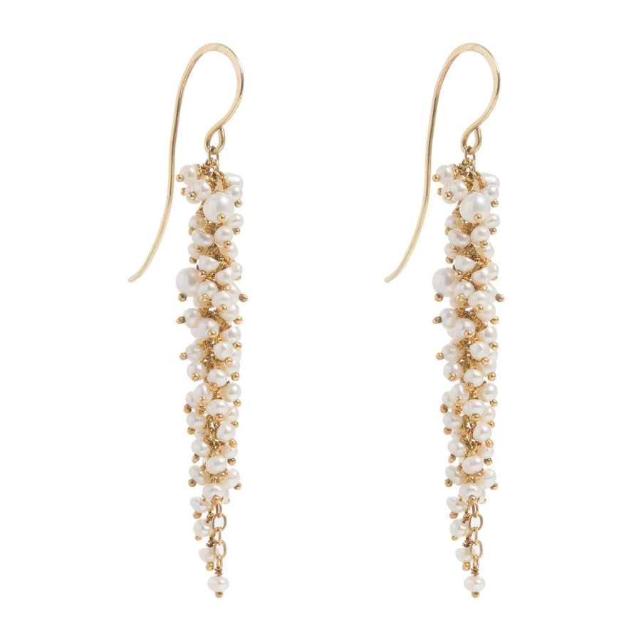 FREYA ROSE DELICATE PEARL DROP EARRINGS