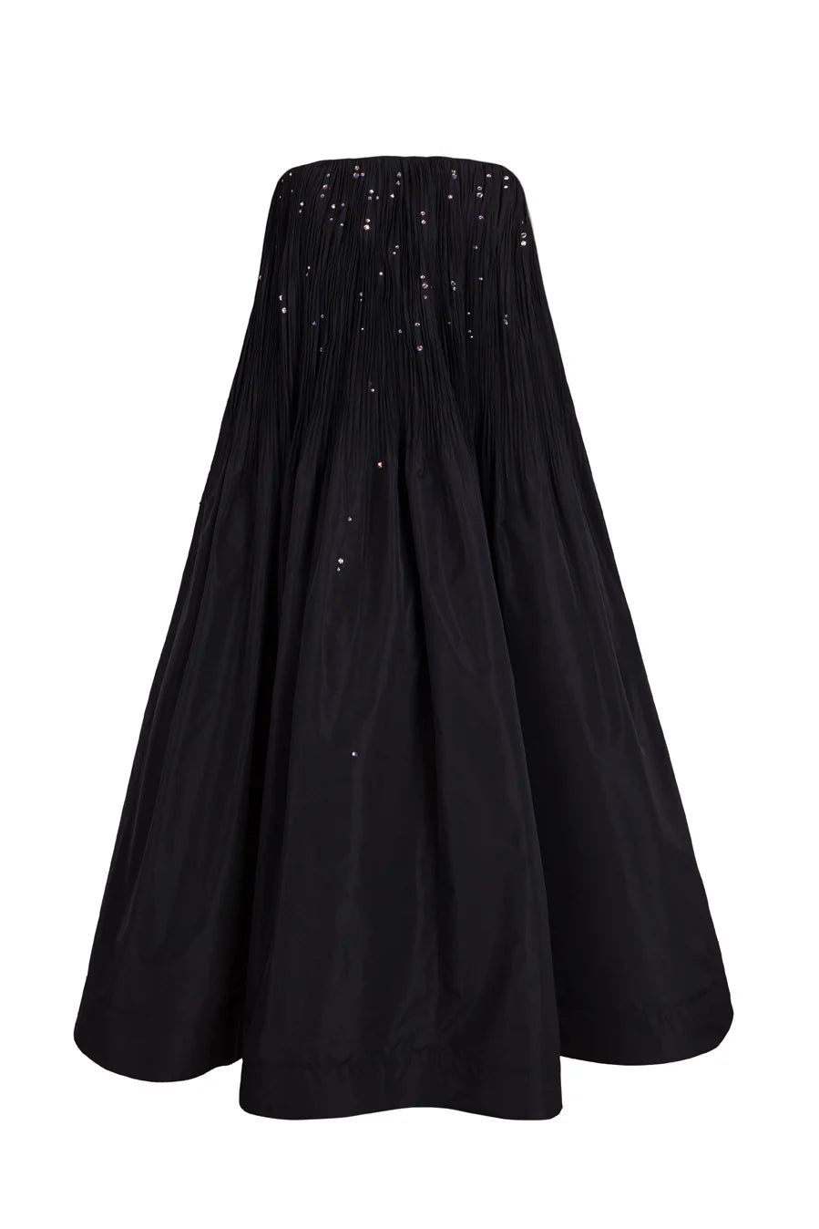 THE 2ND SKIN BLACK STRAPLESS DRESS WITH CRYSTALS